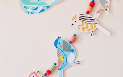 Decoración de fiestas infantiles con guirnaldas de pájaros