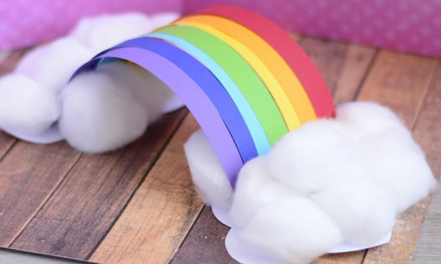 Nube de arco iris 3D: manualidades infantiles con papel