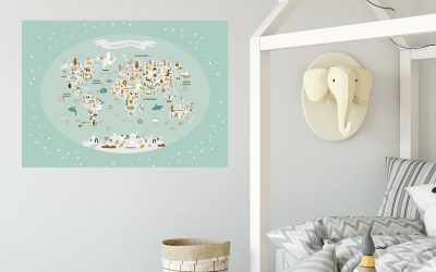 Nuevos mapamundis en Menudos Cuadros: láminas para niños