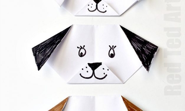 Perrito de origami: manualidades con papel para niños