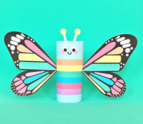  Manualidades de papel para niños  Mariposa de colores