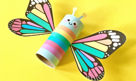 Manualidades de papel para niÃ±os: Mariposa de colores