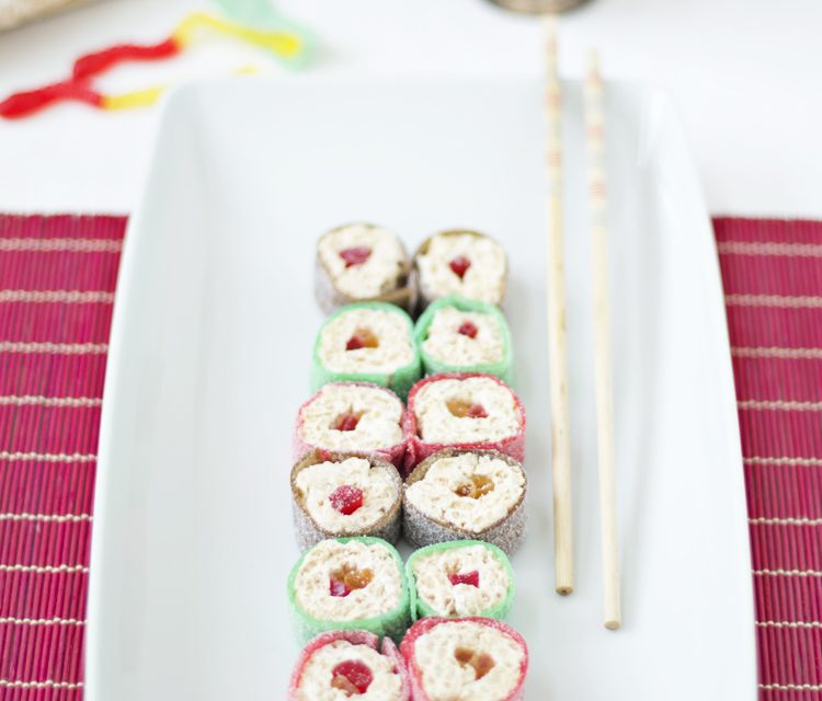 Sushi para niños con chucherías: recetas infantiles originales