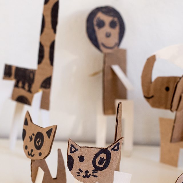 Animales de cartón: ¡manualidades para niños recicladas!