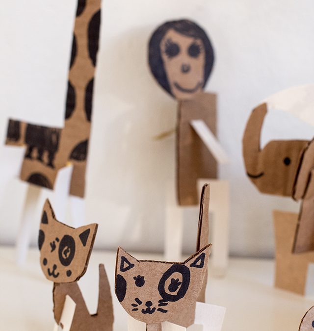 Animales de cartón: ¡manualidades para niños recicladas!