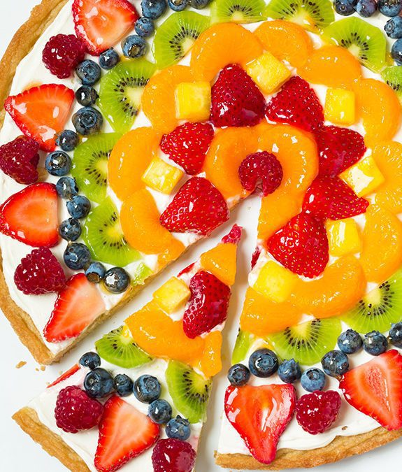 Pizza de frutas para niños: meriendas infantiles saludables