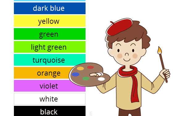 Los colores en inglÃ©s. English colors