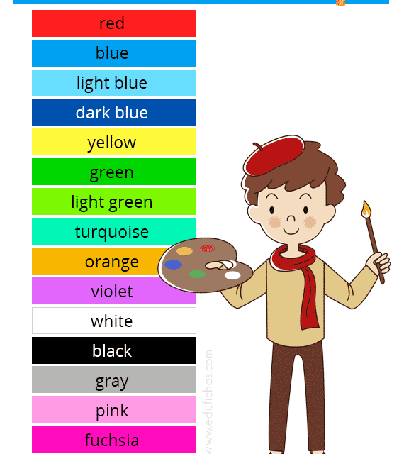 Los colores en inglés. English colors