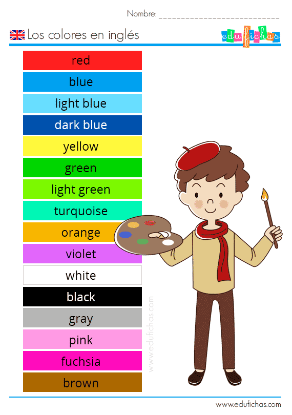 Mi libro de los colores para colorear  Ingles para preescolar, Colores en  ingles, Libro de colores