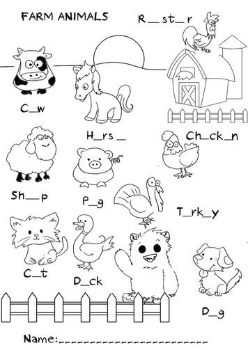 Nombres De Los Animales En Inglés Para Enseñar A Niños