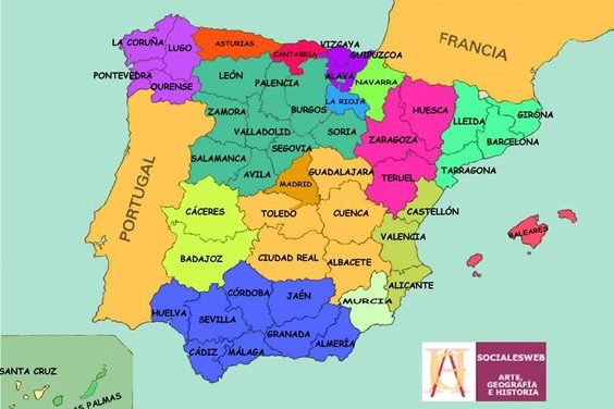 Mapas de EspaÃ±a para niÃ±os – Descargables
