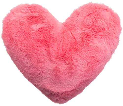 corazon rosa de peluche