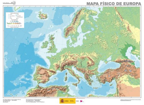 Mapa Europa fisico
